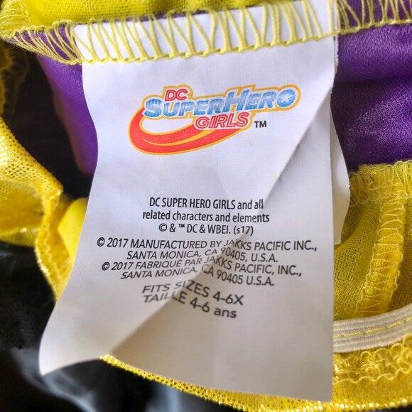 DC Super Hero Girls Batgirl Purple Costume Dress 4–6X Jakks Pacific Kids - Picture 6 of 7